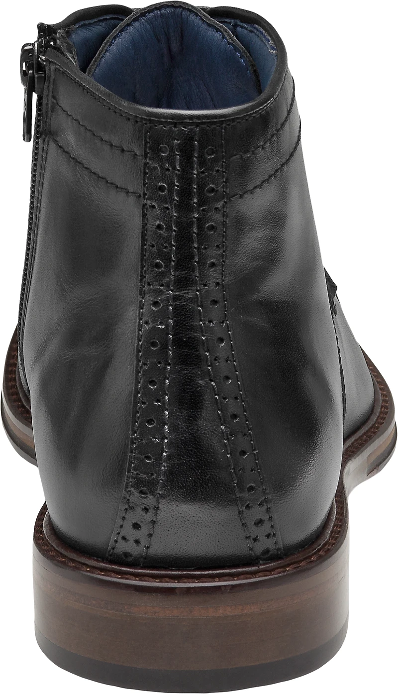Raleigh Leather Cap Toe Zip-Up Boots