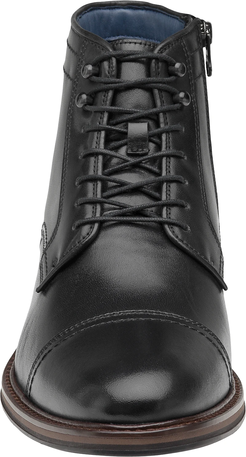 Raleigh Leather Cap Toe Zip-Up Boots