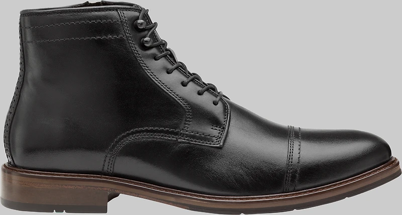 Raleigh Leather Cap Toe Zip-Up Boots