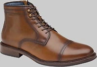 Raleigh Leather Cap Toe Zip-Up Boots