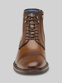 Raleigh Leather Cap Toe Zip-Up Boots
