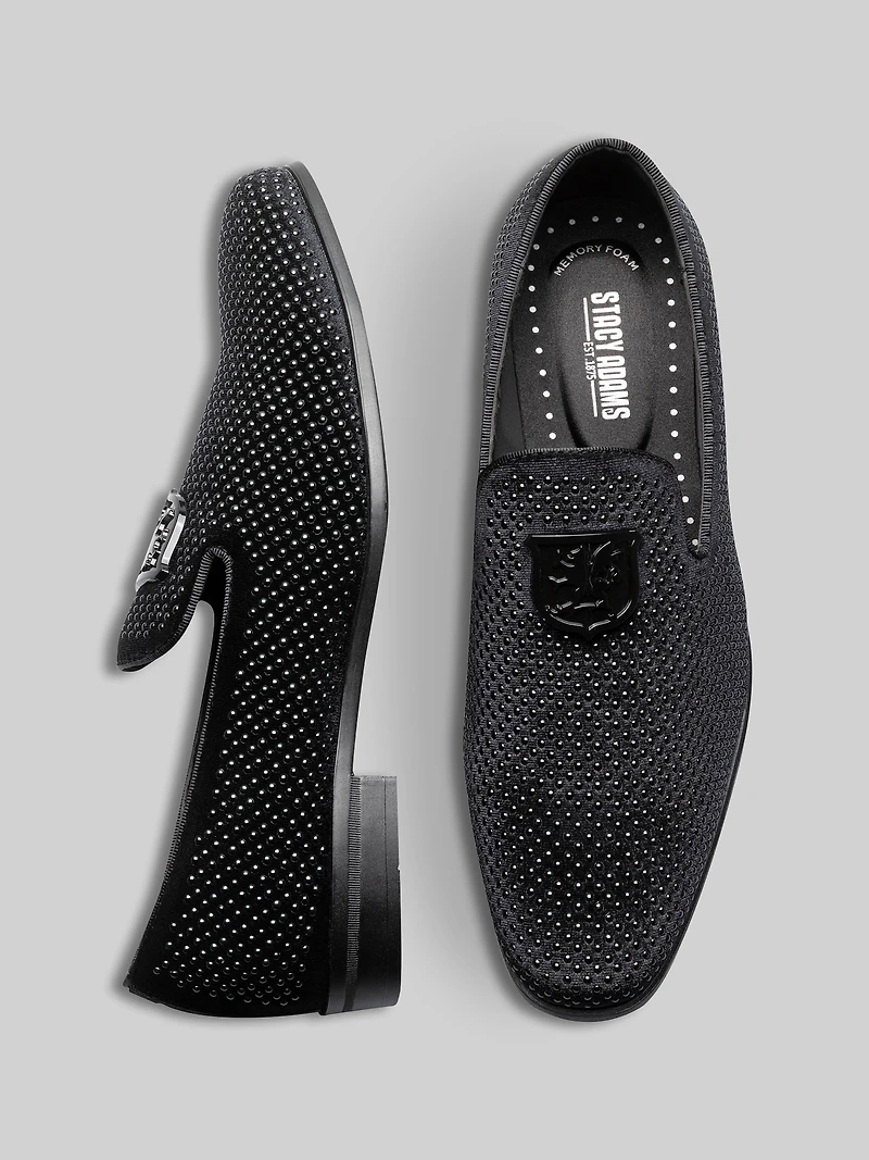 Swagger Studded Ornament Formal Smoking Loafers