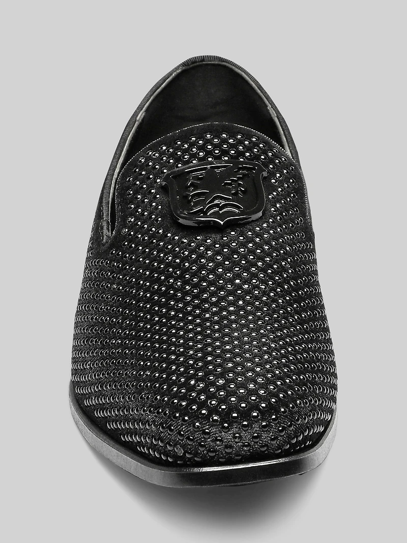 Swagger Studded Ornament Formal Smoking Loafers