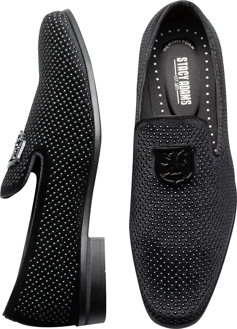 Swagger Studded Ornament Formal Smoking Loafers