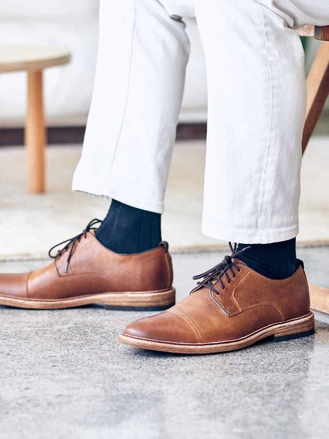 Warfield &Amp; Grand Clement Leather Cap Toe Oxfords at  display picture 1