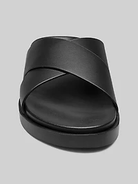 Montel Criss-Cross Strap Slide Sandals