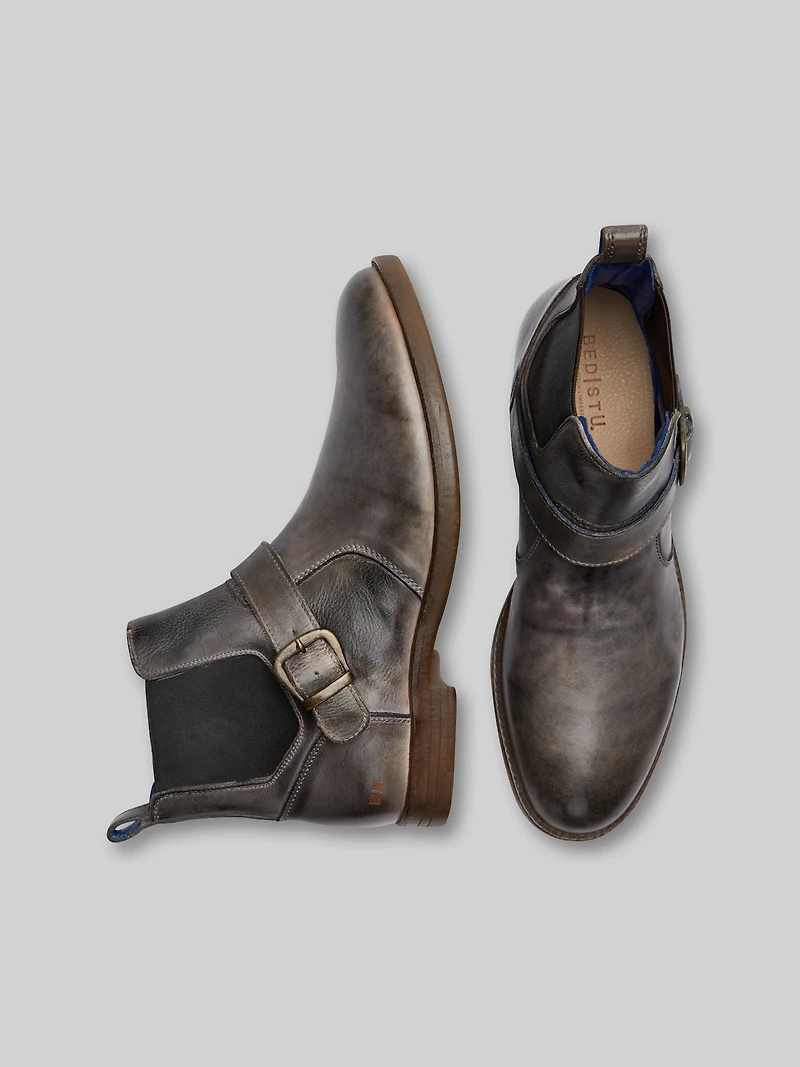 Michelangelo Leather Lace-Up Plain Toe Chelsea Boots