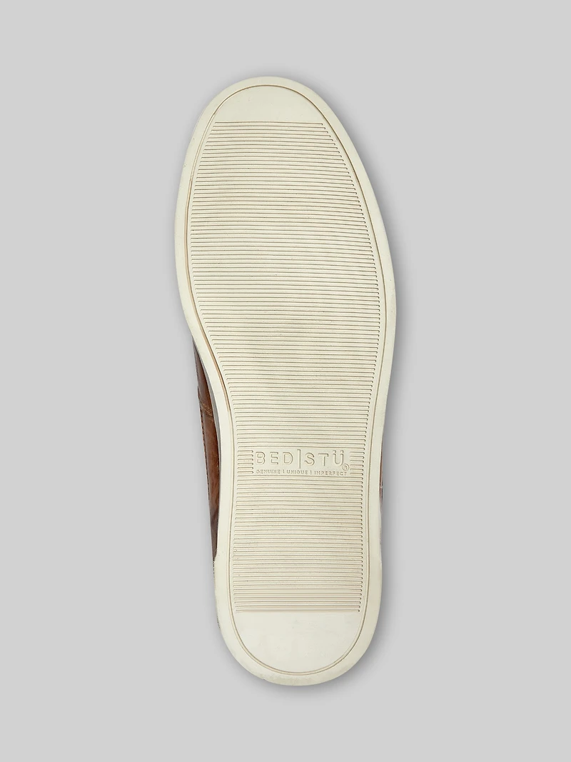 Lordmind Leather Moc Toe High-Top Sneakers