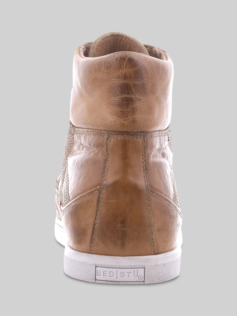 Lordmind Leather Moc Toe High-Top Sneakers