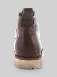 Lincoln Leather Apron Toe Lace-Up Boots