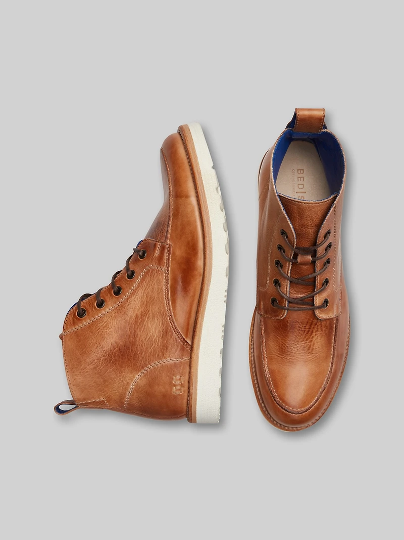 Lincoln Leather Apron Toe Lace-Up Boots