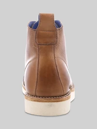 Lincoln Leather Apron Toe Lace-Up Boots