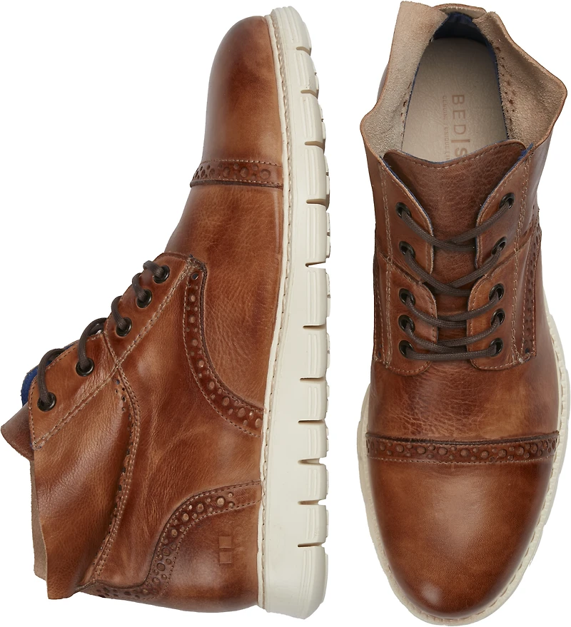 Bowery II Leather Cap Toe High-Top Sneakers
