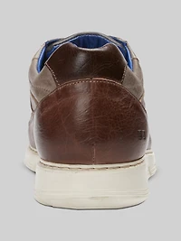Fairman Leather Moc Toe Lace-up Sneakers