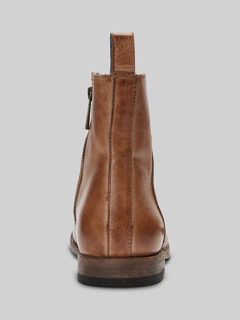 Kaldi Leather Plain Toe Boots