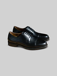 Finance Leather Cap Toe Lace-up Oxfords