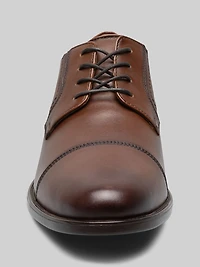 Finance Leather Cap Toe Lace-up Oxfords