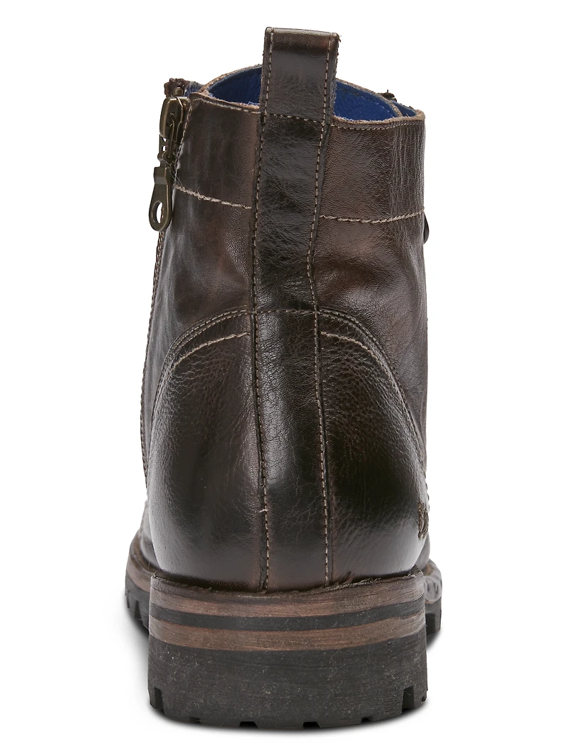 Old Bowen Trek Leather Side Zip Lace-up Boots