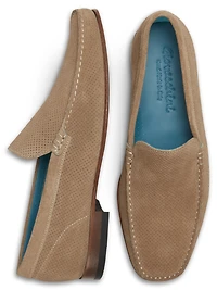 Diego Suede Perforated Moc Toe Loafers