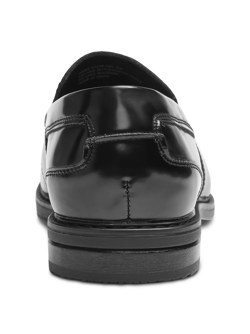 Lincoln Leather Moc Toe Penny Loafers