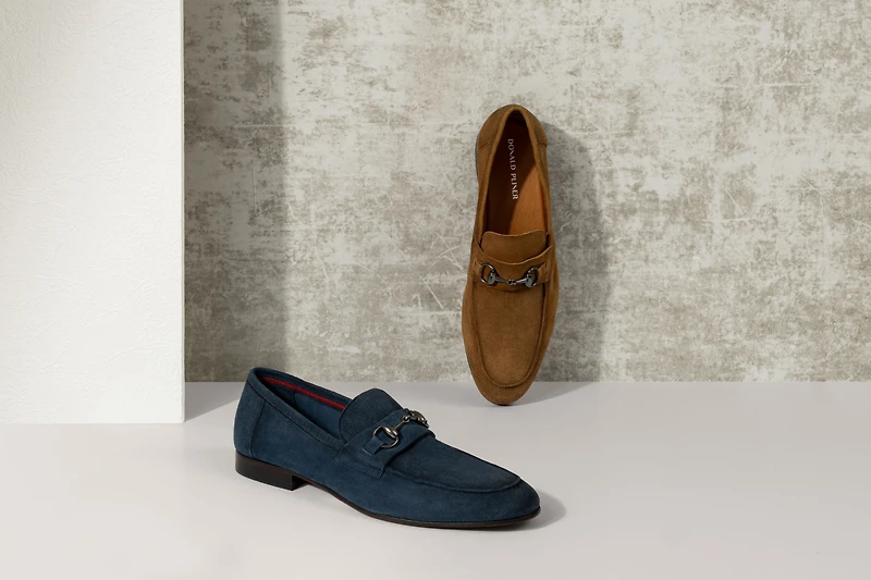 Ted Suede Moc Toe Bit Loafers