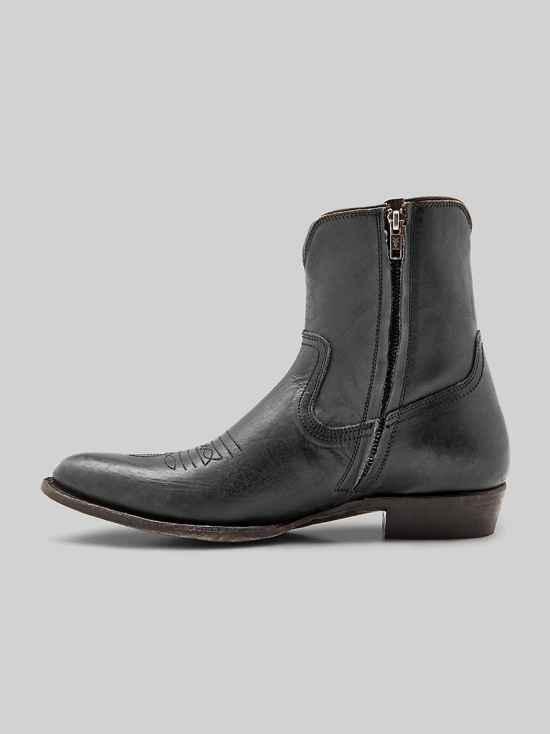 Austin Inside Zip Plain Toe Boots