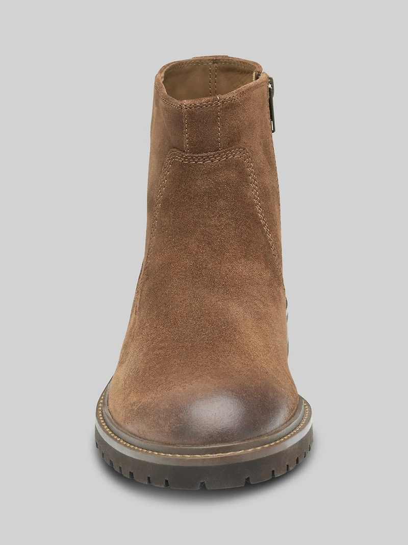 Barrett Leather Plain Toe Zip-Up Boots