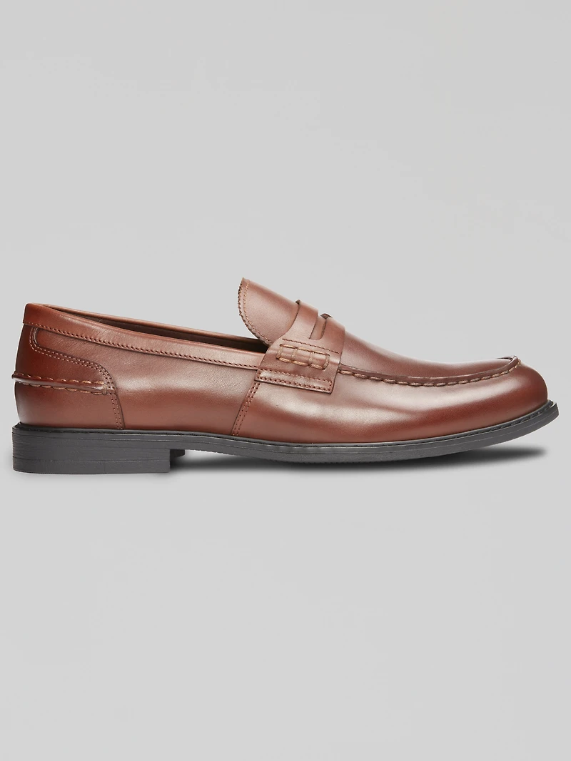 Leather Penny Strap Loafers