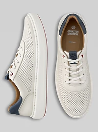 Anders U-Throat Leather Lace-Up Sneakers