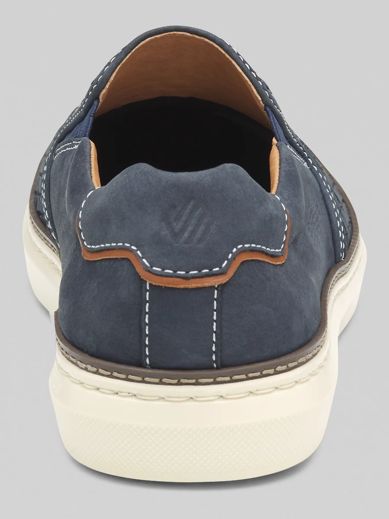 McGuffey Woven Nubuck Leather Slip-Ons