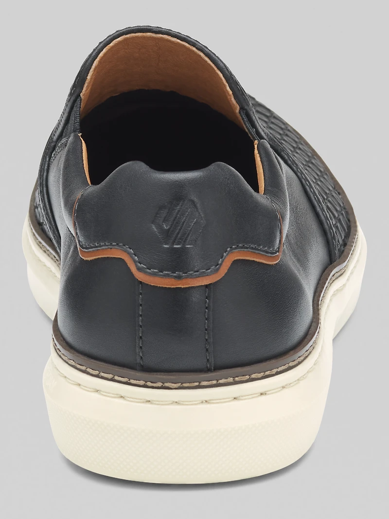 McGuffey Woven Nubuck Leather Slip-Ons