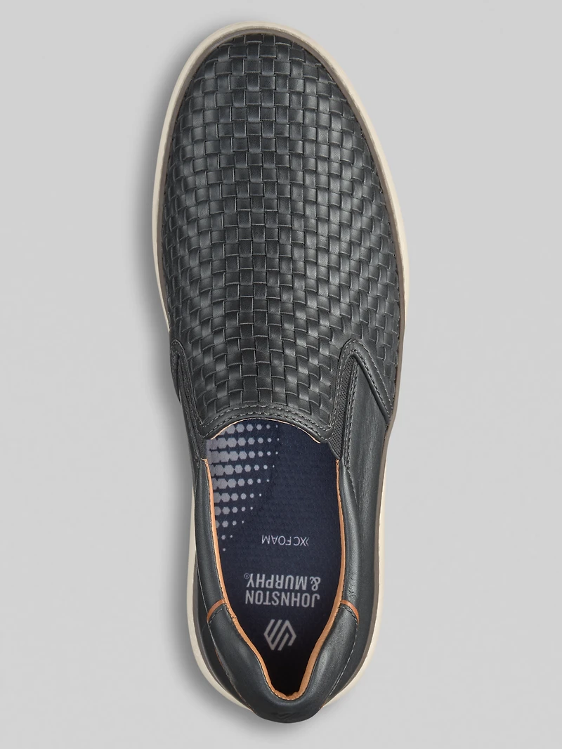 McGuffey Woven Full Grain Leather Slip-Ons