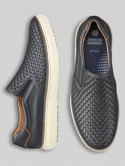 McGuffey Woven Nubuck Leather Slip-Ons
