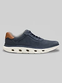 Reactivate U-Throat Nubuck Leather Lace-Up Sneakers