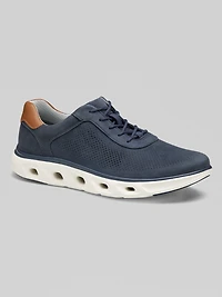 Reactivate U-Throat Nubuck Leather Lace-Up Sneakers