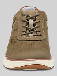 Reactivate U-Throat Nubuck Leather Lace-Up Sneakers