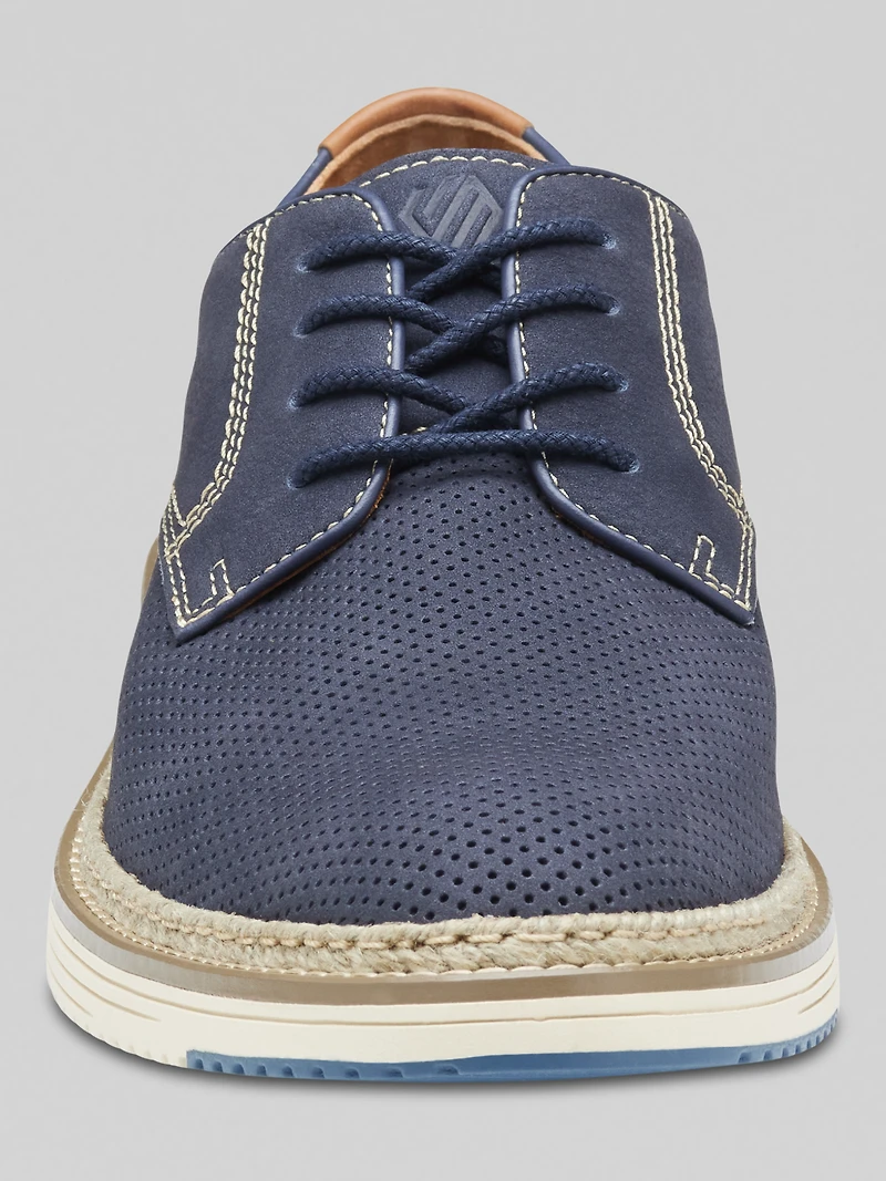 Upton Nubuck Leather Perforated Plain Toe Oxfords