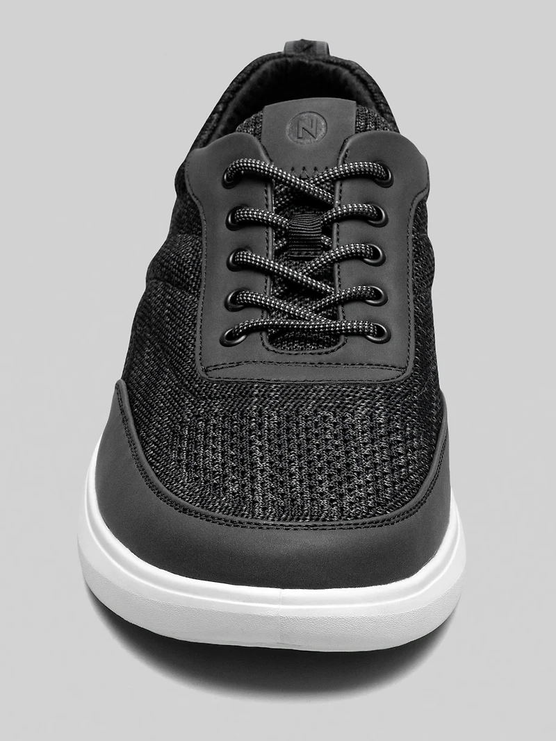Ponte Knit Moc Toe U-Balance Lace-Up Sneakers