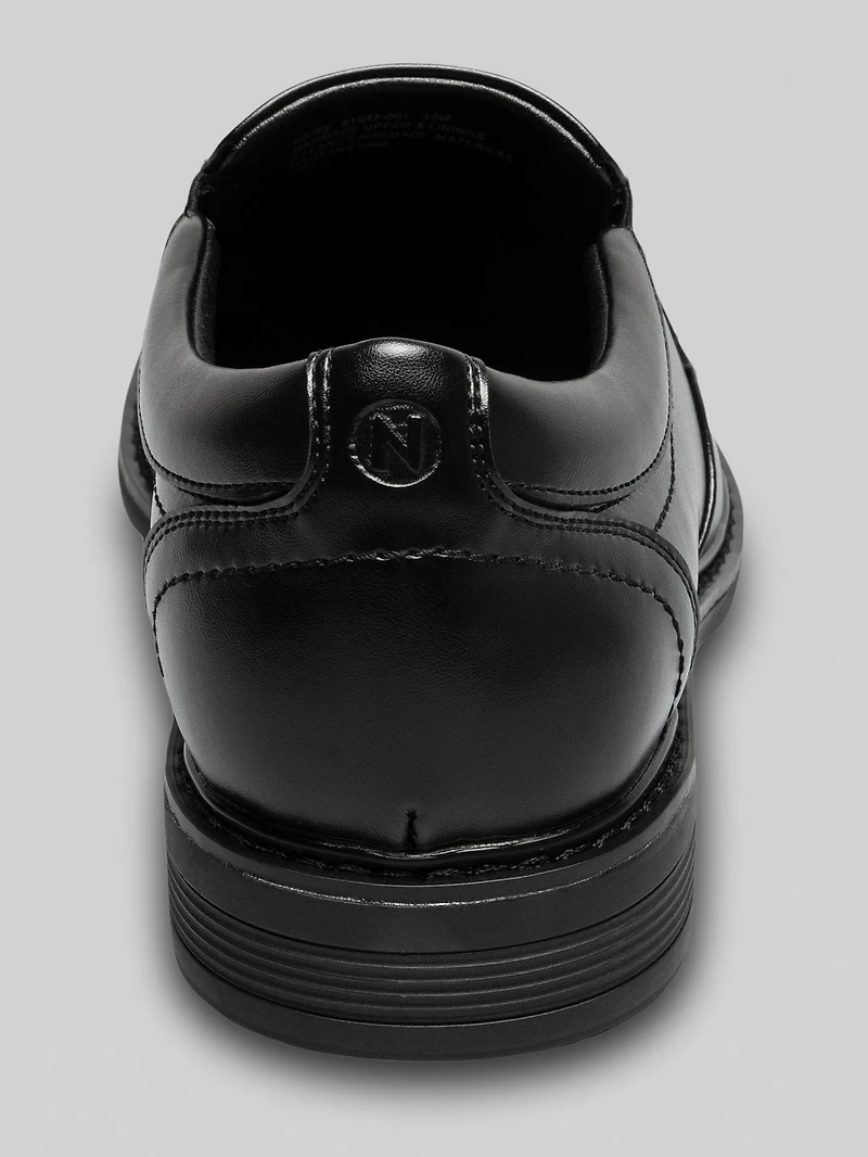 Stark Leather Moc Toe Slip-On Shoes