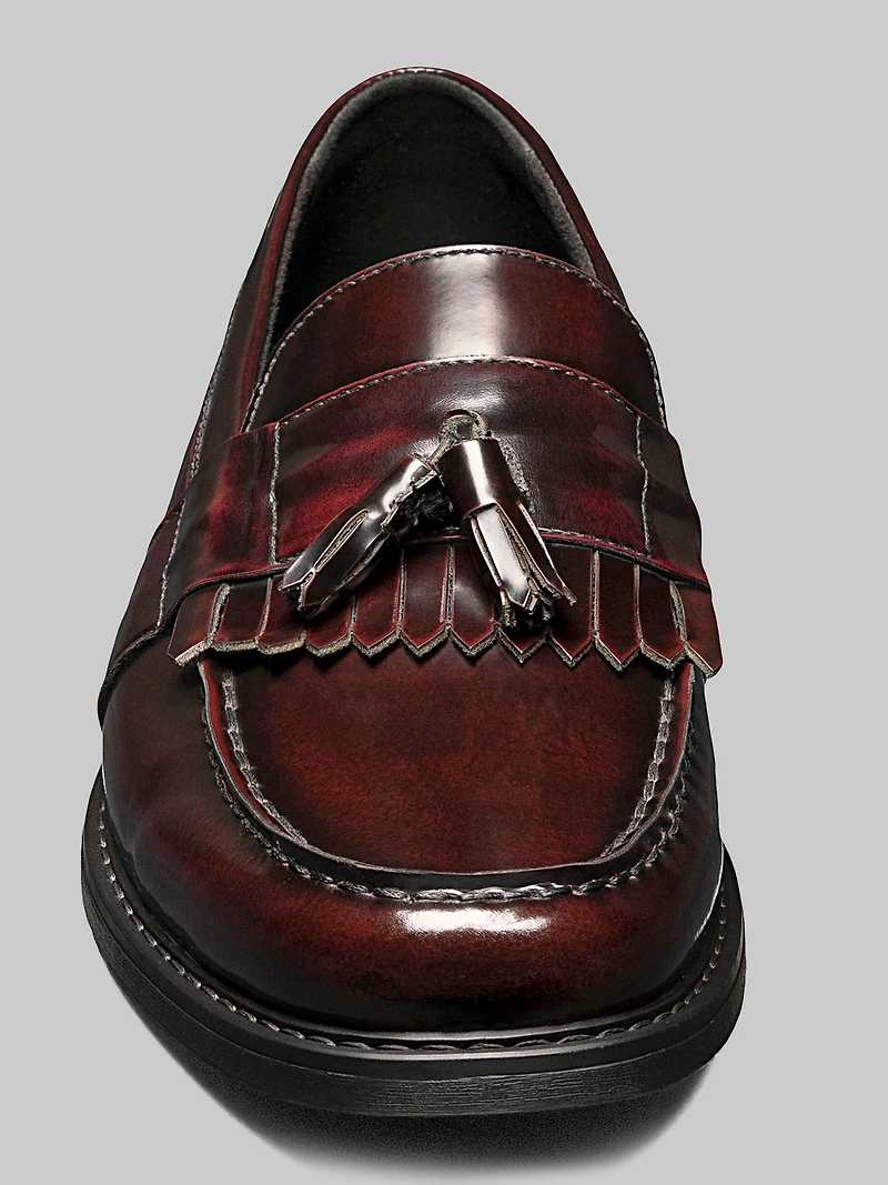 Keaton Leather Moc Toe Tassel Slip-On Shoes