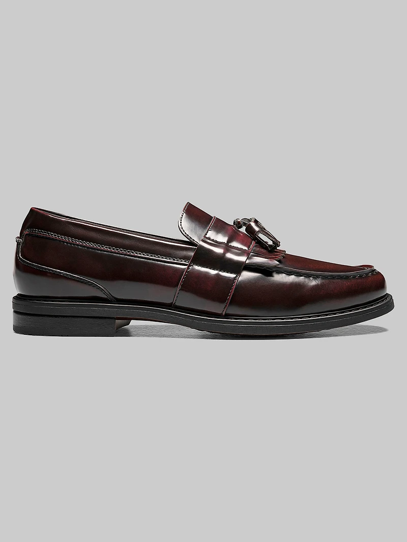 Keaton Leather Moc Toe Tassel Slip-On Shoes