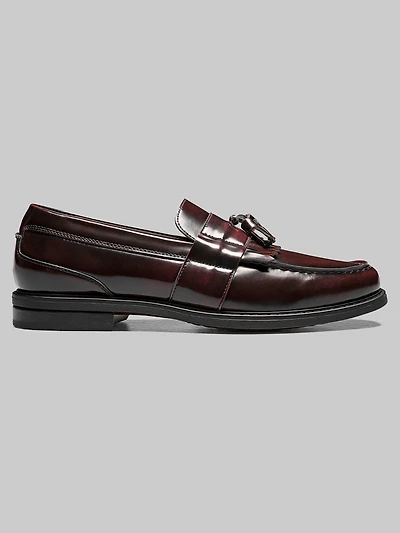 Keaton Leather Moc Toe Tassel Slip-On Shoes