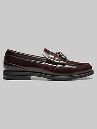 Keaton Leather Moc Toe Tassel Slip-On Shoes
