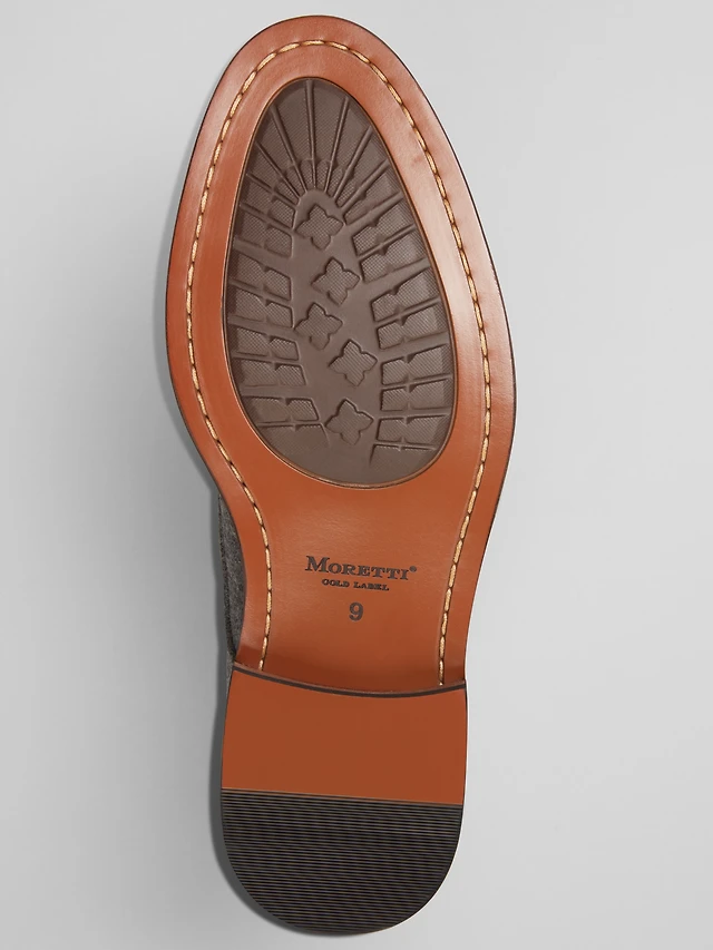 Moretti Gold Label  Navy and Brown Cap-Toe Lace-Up Boots Moretti | Shoes | Moretti Gold Label Lazaro Blue Leather  main image 3