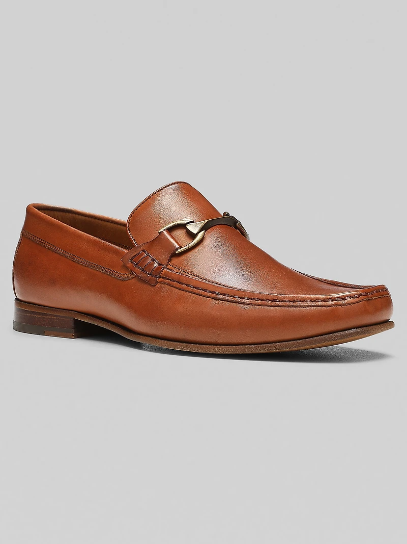 Bit Toe Leather Loafers