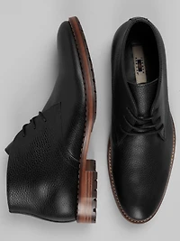 Pebbled Leather Chukka Boots