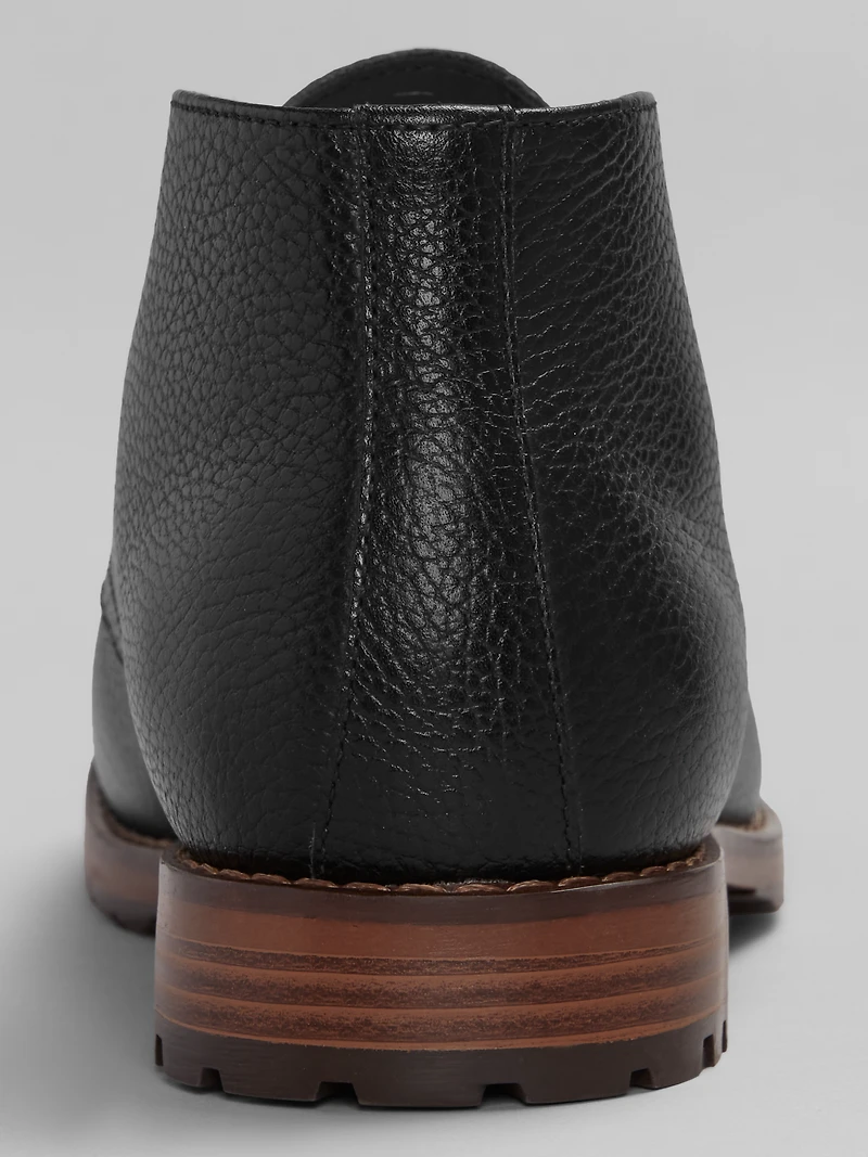 Pebbled Leather Chukka Boots