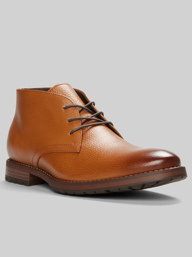 Joseph Abboud Pebbled Leather Chukka Boots at Hamilton Place  display picture 3