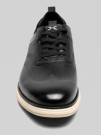 Edgewood Leather Elastic Lace Wingtip Dress Sneakers