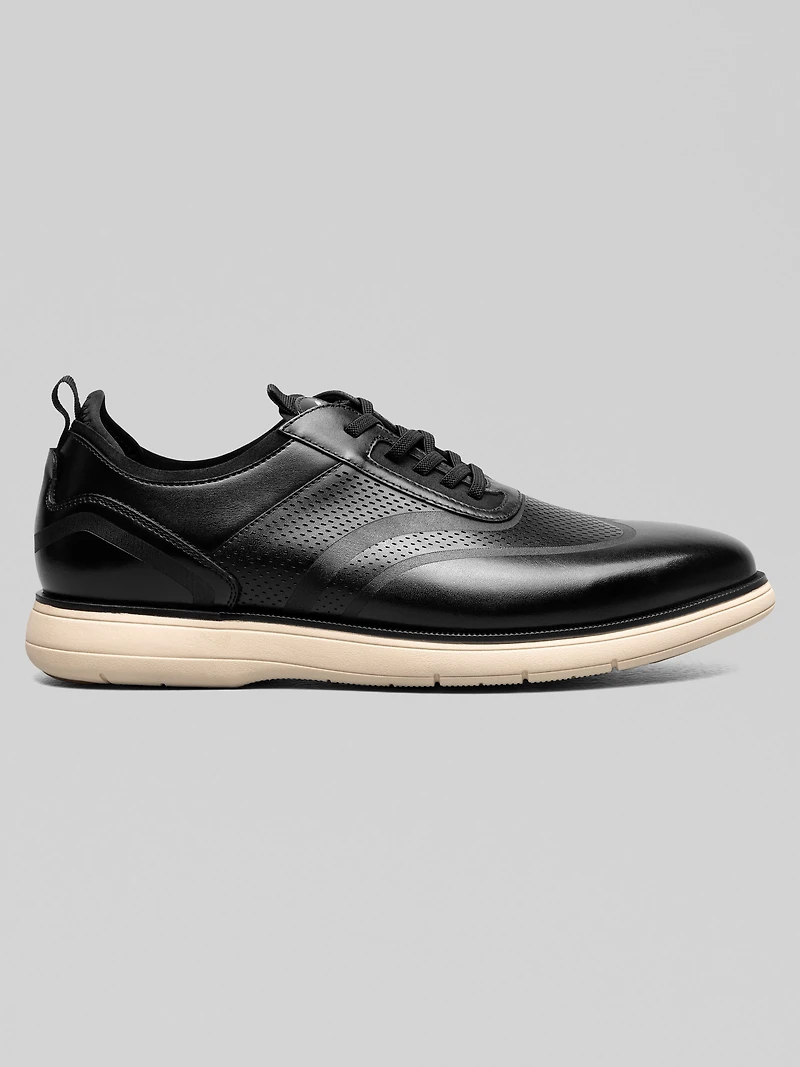 Edgewood Leather Elastic Lace Wingtip Dress Sneakers